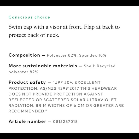 H&M light green Baby Swim Cap NWT - Picture 4 of 4